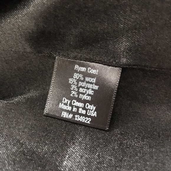 NWT Emerson Fry Black Wool Ryan Coat - Picture 5 of 5